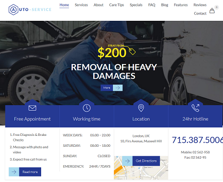 6 WordPress Themes for Car Repair Shops - WP Solver