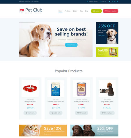 Pet hot sale club website