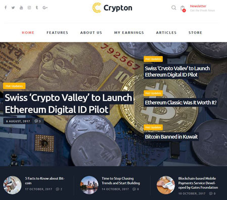 crypton cryptocurrency & mining wp theme nulled