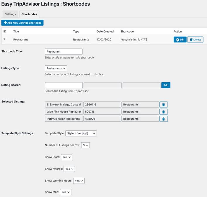 Easy TripAdvisor Listings Plugin for WordPress - WP Solver