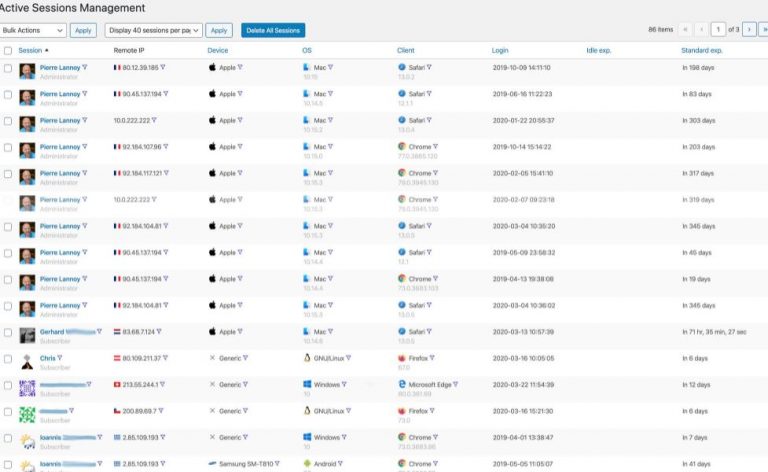 Sessions: Session Manager for WordPress - WP Solver