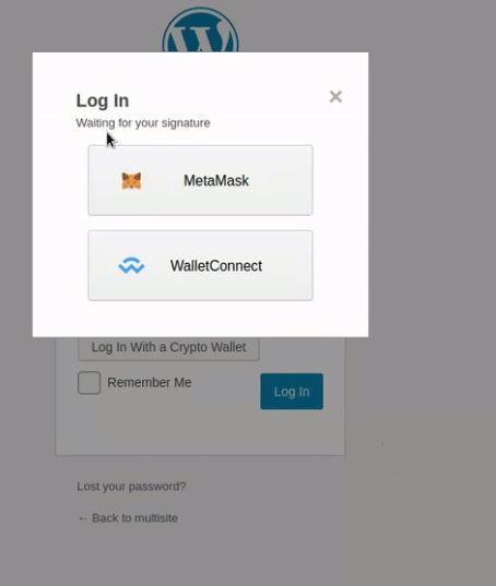 wordpress metamask