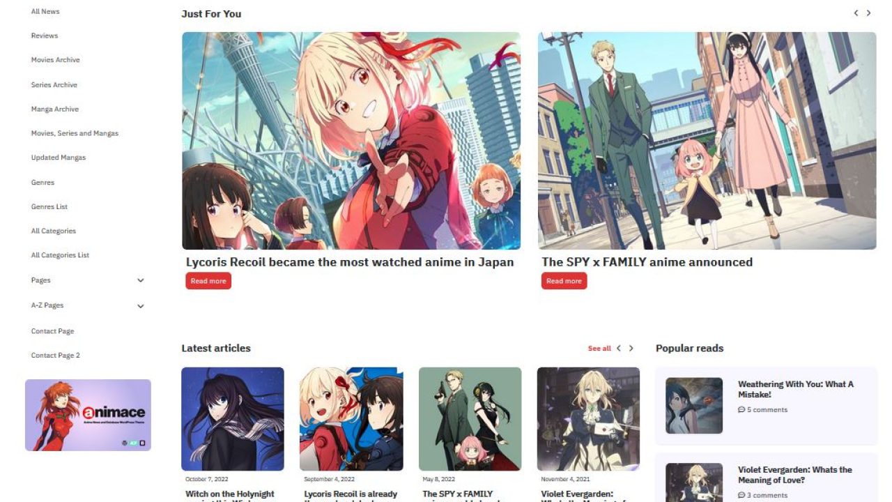 ZETTAI  Anime News Reviews and Database Theme Documentation