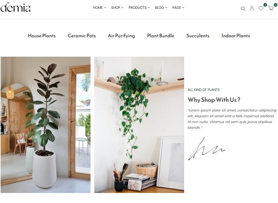 Demia: WordPress Theme for Plant Stores - WP Solver